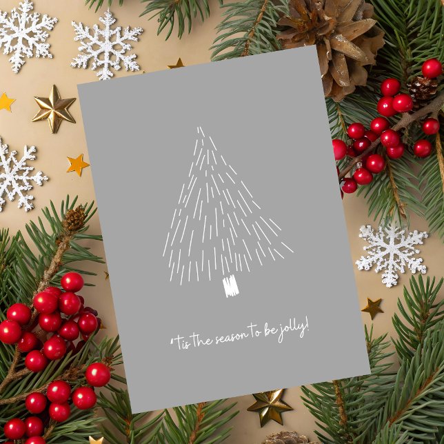 Cartão Tis the Season to be Jolly Holiday Card ('Tis the season to be jolly" Christmas Card)