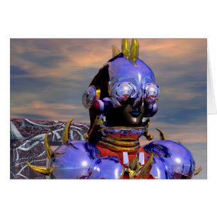Cartão TITAN CYBORG PORTRAIT Blue Science Fiction,Scifi