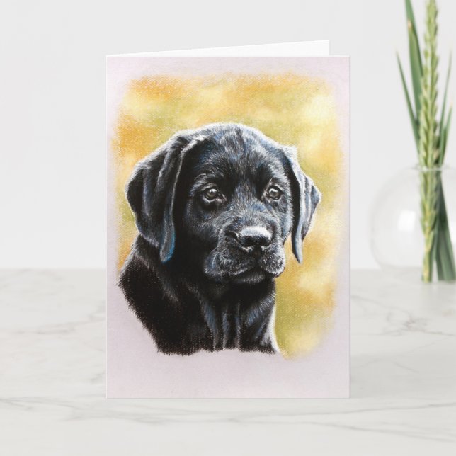 Cartão Titan Lab Puppy Greeting Card (Frente)