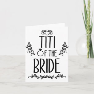 Cartão Titi Da Família Da Festa de casamento