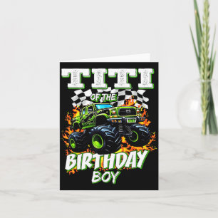 Cartão Titi Do Caminhão Monstro De Aniversário Do Menino
