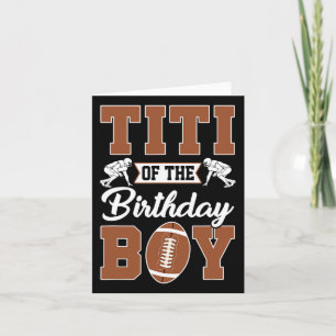 Cartão Titi Do Chapéu Familiar De Futebol Do Birthday Boy