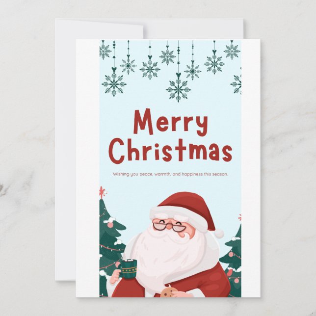Cartão Title: Merry Christmas 3D Santa Greeting Card (Frente)