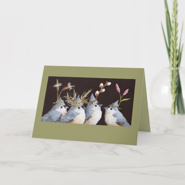 cartão titmouse (Frente)