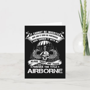 Cartão Título "Airborne Army Ranger Vete"