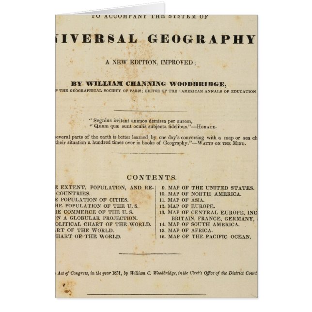 Cartão Título Página Atlas Moderno (Frente)