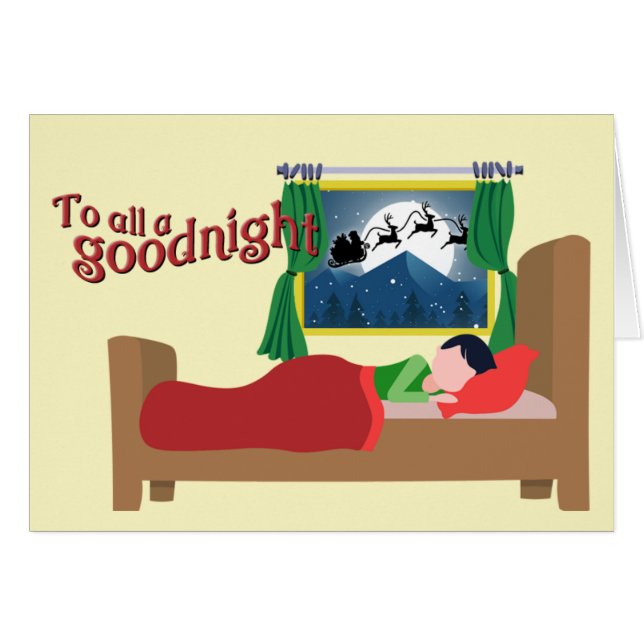 Cartão "To All a Goodnight" Guest Card (Frente horizontal)