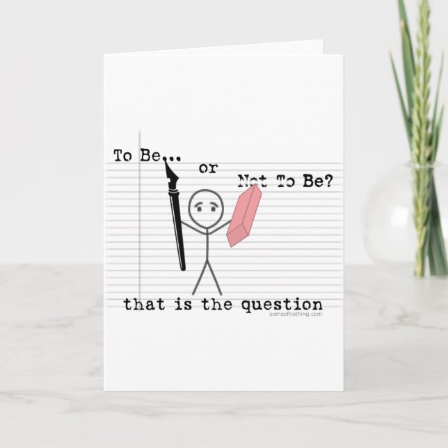 Cartão To Be or Not To Be (Frente)