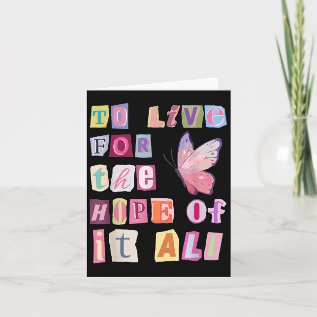 Cartão To Live For The Hope Of It Music  (Frente)