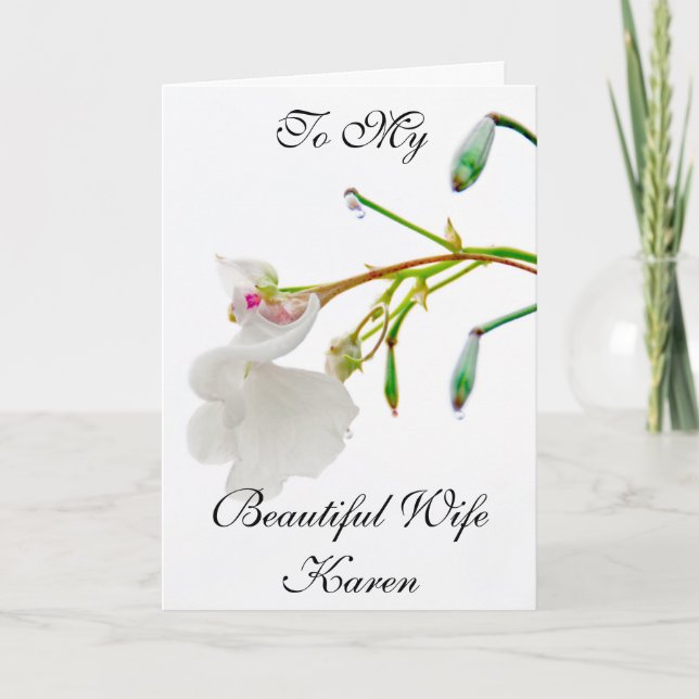 CARTÃO TO MY BEAUTIFUL WIFE GREETING CARD (Frente)