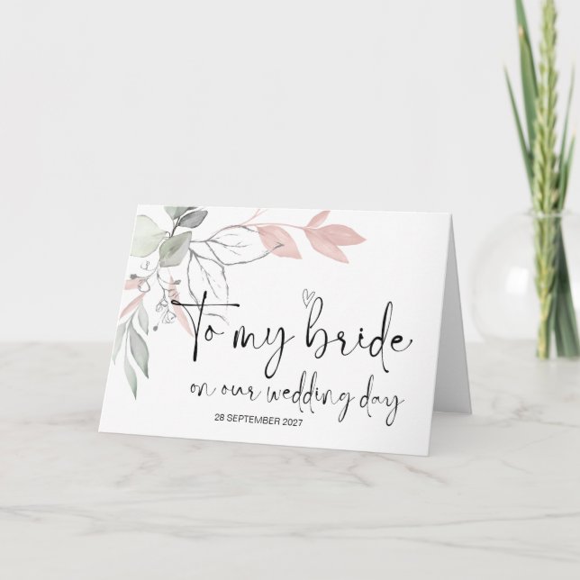 Cartão To My Bride From Groom Getting Married Our Wedding (Frente)