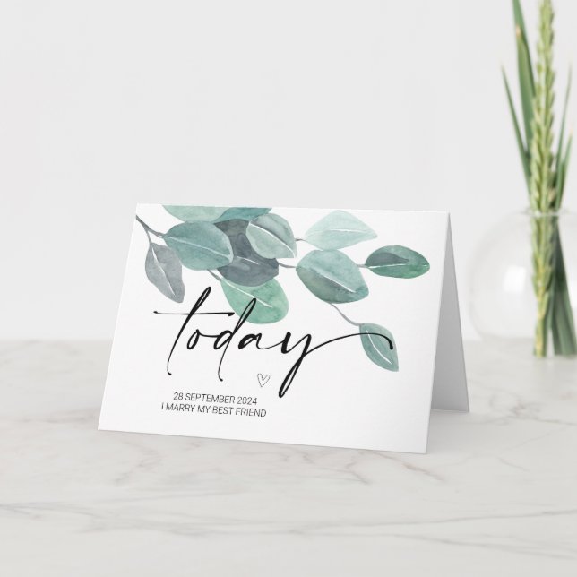 Cartão To My Groom On Our Wedding Day from Bride Married  (Frente)