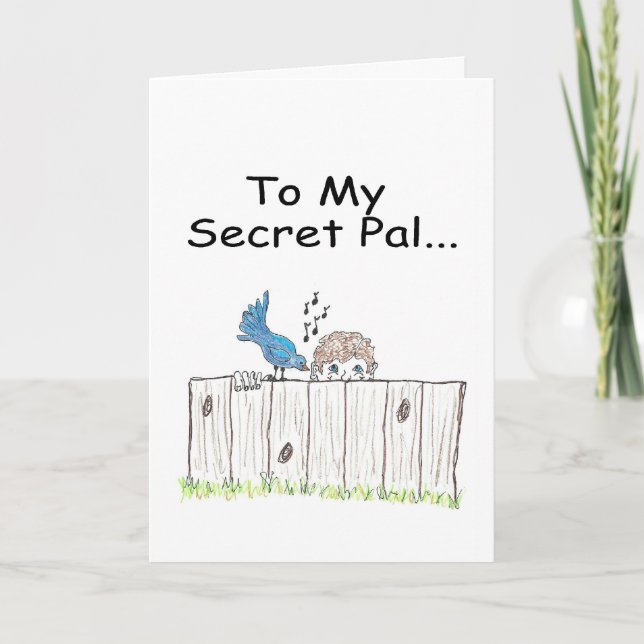 Cartão To My Secret Pal Greeting Card (Frente)