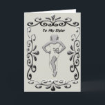 Cartão To My Sister - Greeting Card<br><div class="desc">A elegant greeting card appropriate for Birthdays or other special occasions.  Card can be customized.</div>