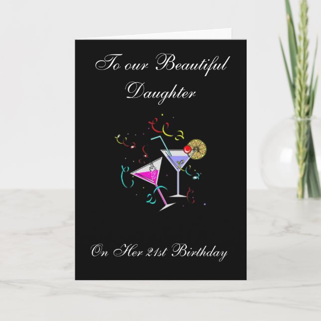 CARTÃO TO OUR BEAUTIFUL GIRL 21ST BIRTHDAY CARD (Frente)