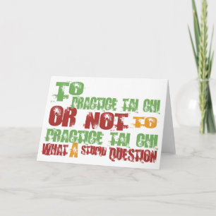 Cartão To Practice Tai Chi