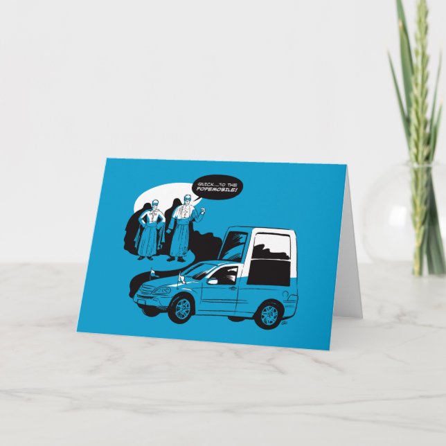 Cartão To The Popemobile! Greeting Card (Frente)