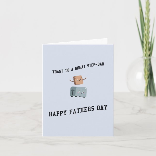 Cartão Toast To A Great Step Dad Happy Fathers Day (Frente)