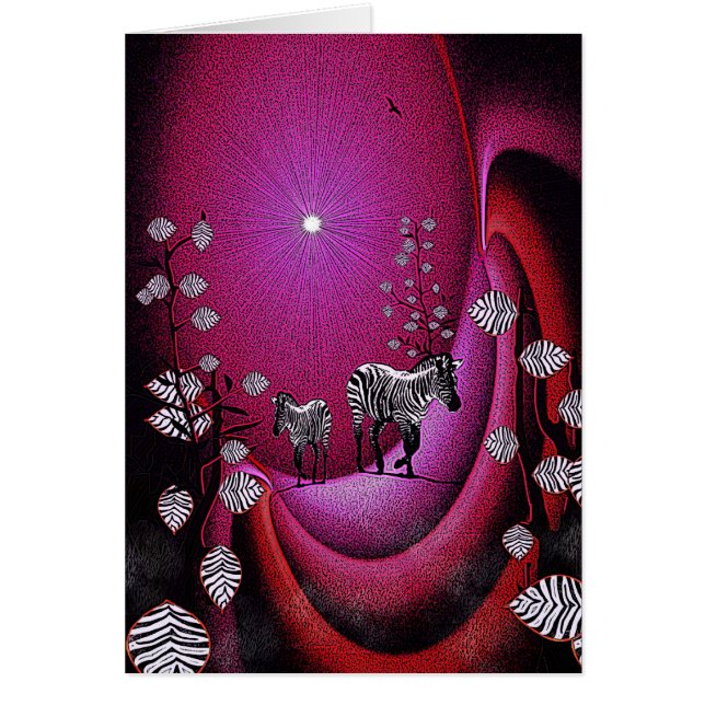 Cartão toca da zebra (Frente)