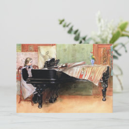 Cartão Tocando Escalas, pintura de arte,