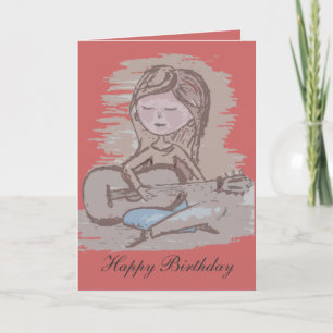 Cartão Tocando guitarra