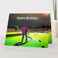 Tocando Twilight Lawn Bowls, Jumbo Birthday Card