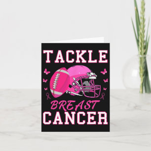 Cartão Tocar a Fita Rosa de Fita de Consciência do Cancer
