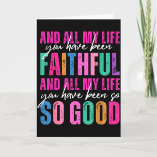 Cartão Toda a Minha Vida Você Tem Sido Fiel Religiosa Cri