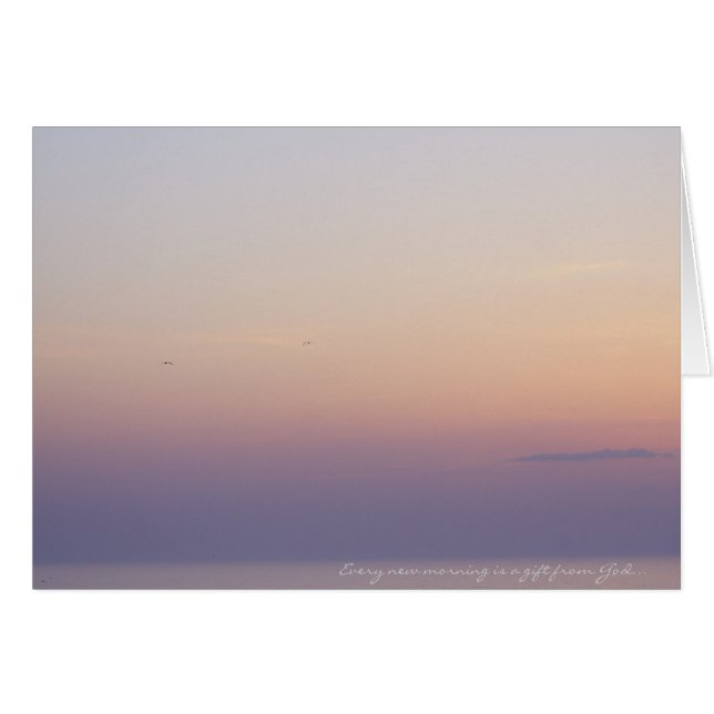 Cartão Toda Manhã é um presente de Deus... (Frente Horizontal)