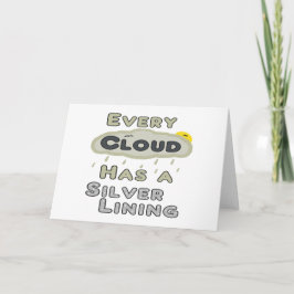 Cartão Toda Nuvem Tem Uma Linhagem De Prata