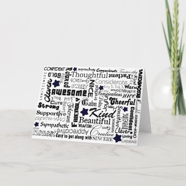 Cartão Todas As Coisas Boas Sobre Você (Frente)