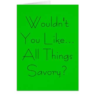 Cartão Todas as coisas Savory