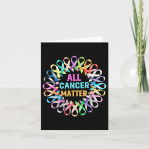 Cartão Todas as faixas coloridas do Cancer Sensibilização