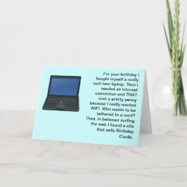 Cartão Todas as minhas coisas de computador custam muito.