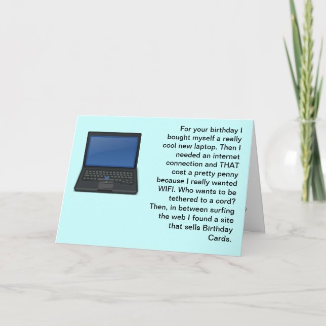 Cartão Todas as minhas coisas de computador custam muito. (Frente)