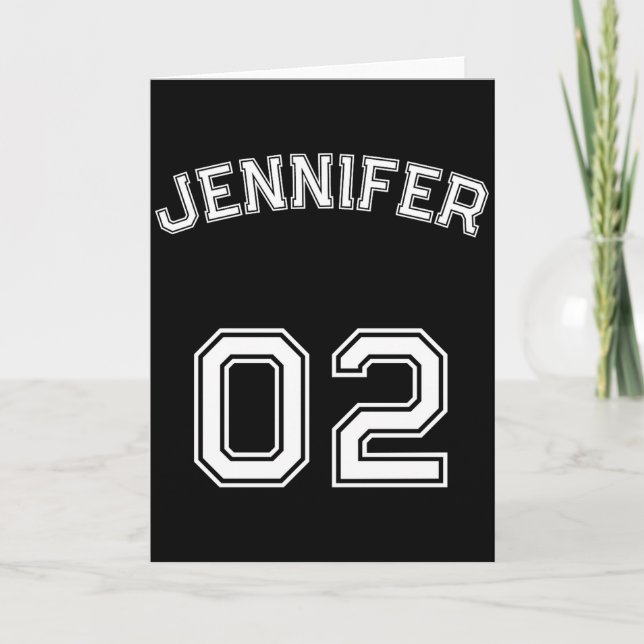Cartão Toddler Teen Girl Name Jersey Number Nk Srts  (Frente)