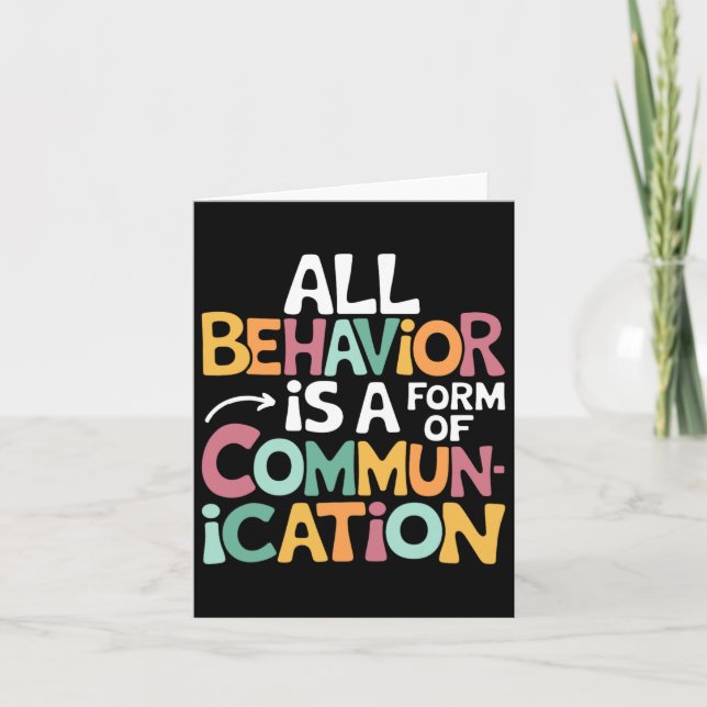 Cartão Todo Comportamento É Uma Forma De Ensino De Comuni (Frente)
