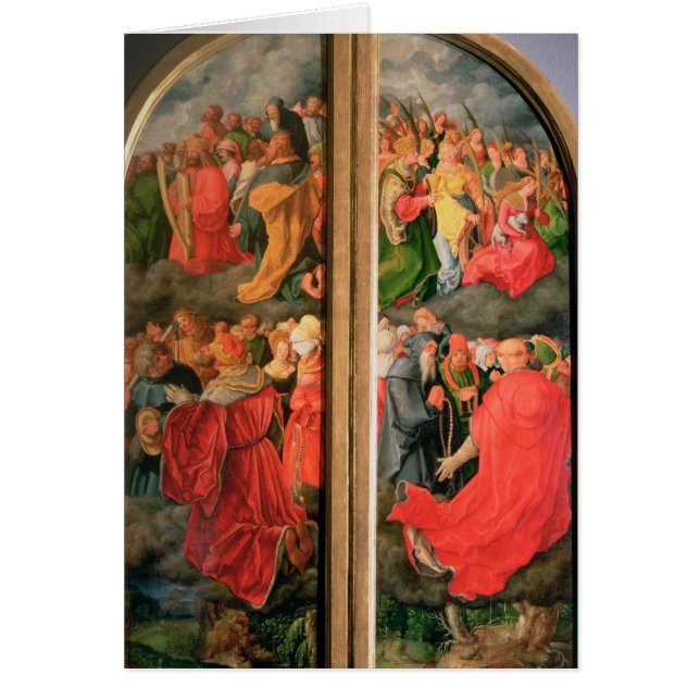 Cartão Todo o altarpiece do dia de santos (Frente)