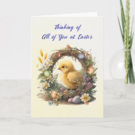 Cartão Todo seu Pintinho de Páscoa na passarela de Grapev