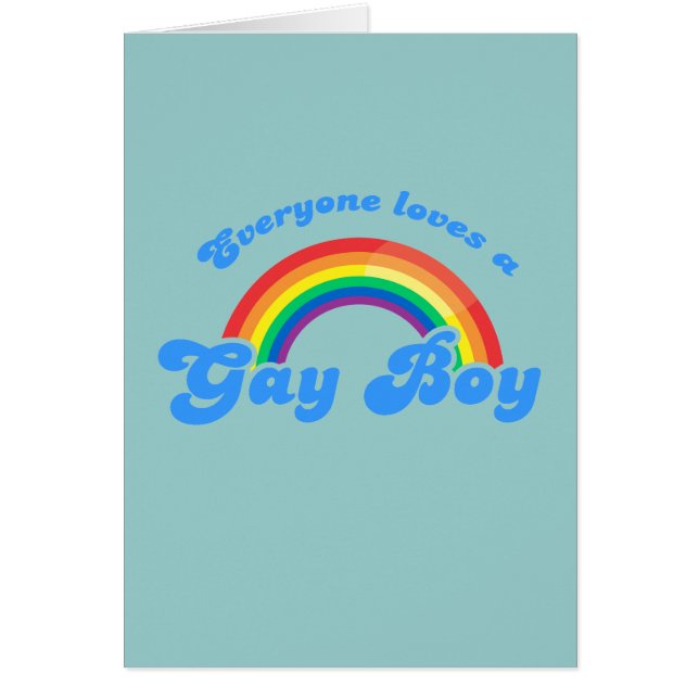 Cartão Todos ama um menino alegre (Frente)