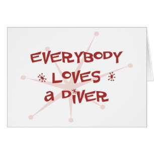 Cartão Todos ama um mergulhador