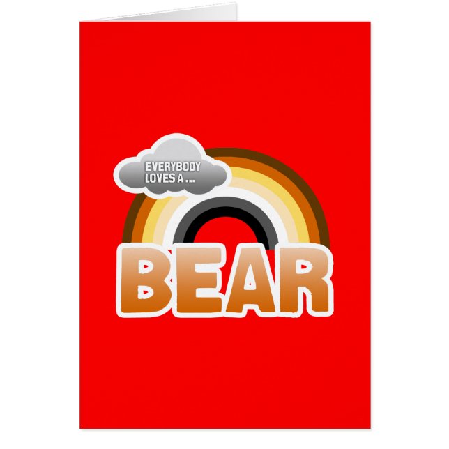 Cartão Todos ama um urso (Frente)