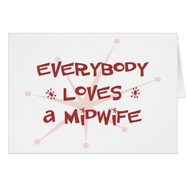 Cartão Todos ama uma parteira (Frente Horizontal)