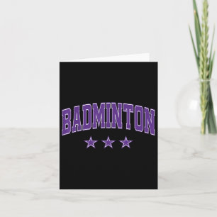 Cartão Todos Estrelas Roxas Badminton Clic Retro Universi