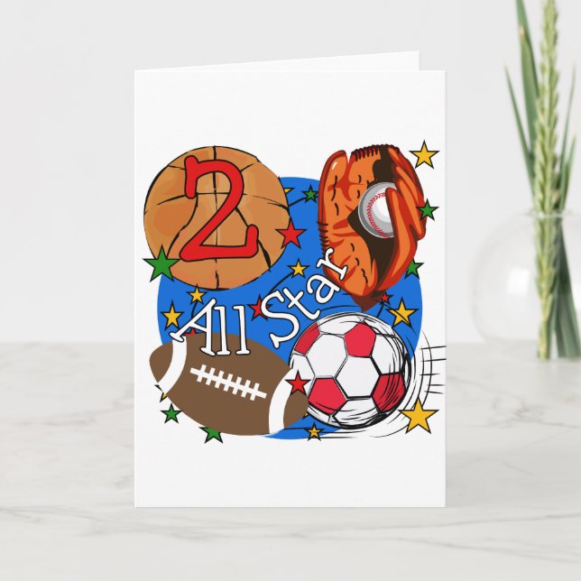 Cartão Todos os Camisetas e presentes do segundo aniversá (Frente)