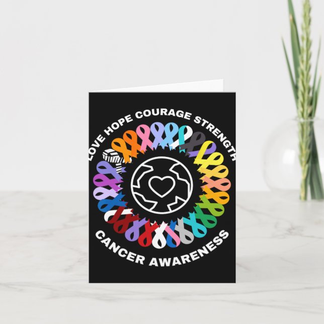 Cartão Todos os Canceres importam a consciência a cada fa (Frente)