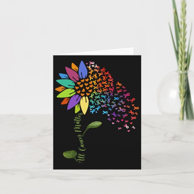 Cartão Todos os Canceres importam o dia da consciência Fa (Frente)