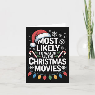 Cartão Todos Os Filmes De Natal Mais Susceptíveis De Ver 