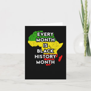 Cartão Todos Os Meses É História Negra Mês - Orgulho Negr