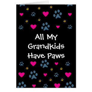 Cartão Todos Os Meus Netos-Avós Têm Patas